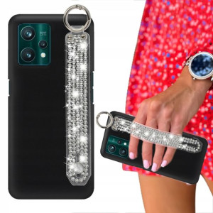 Etui Matowe Czarne do REALME 9 PRO PLUS Cyrkonie