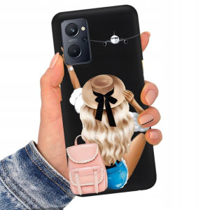 Etui Matowe Czarne do REALME 9i Serialowe Wzory