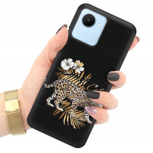 Etui Matowe Czarne do REALME C30 Zabawne Top Wzory