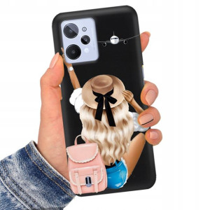 Etui Matowe Czarne do REALME C31 Serialowe Wzory