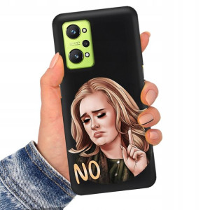 Etui Matowe Czarne do REALME GT2 5G Serial Wzory