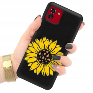 Etui Matowe Czarne do SAMSUNG A03 Zabawne Wzory
