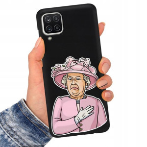 Etui Matowe Czarne do SAMSUNG A12 Serialowe Wzory