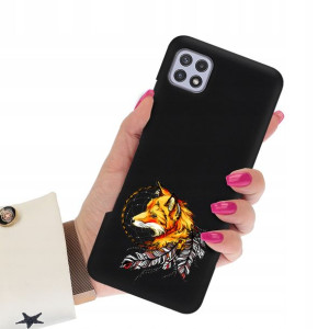 Etui Matowe Czarne do SAMSUNG A22 5G Case Wzory