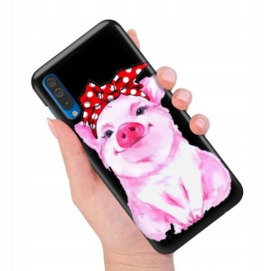 Etui MATOWE Czarne do SAMSUNG A30s Modne Top Wzory