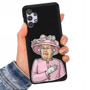 Etui Matowe Czarne do SAMSUNG A32 4G Serial Wzory