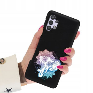 Etui Matowe Czarne do SAMSUNG A32 5G Case Wzory