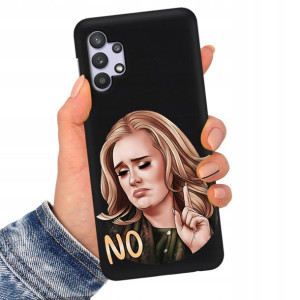 Etui Matowe Czarne do SAMSUNG A32 5G Serial Wzory