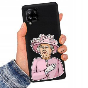 Etui Matowe Czarne do SAMSUNG A42 5G Serial Wzory
