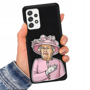 Etui Matowe Czarne do SAMSUNG A52 4G Serial Wzory