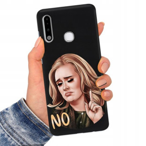 Etui Matowe Czarne do SAMSUNG A70e Serialowe Wzory