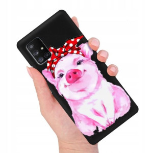 Etui MATOWE Czarne do SAMSUNG A71 5G Modne Wzory