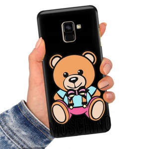 Etui Matowe Czarne do SAMSUNG A8 PLUS 2018 Wzory