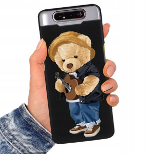 Etui Matowe Czarne do SAMSUNG A80 Serialowe Wzory