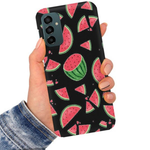 Etui Matowe Czarne do SAMSUNG M13 4G Wiosna Wzory