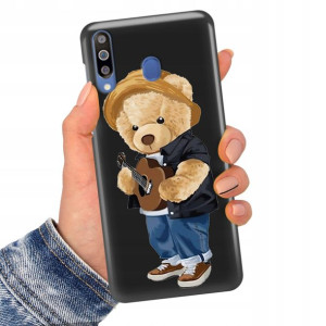 Etui Matowe Czarne do SAMSUNG M30 Serialowe Wzory