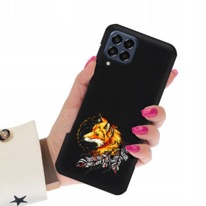 Etui Matowe Czarne do SAMSUNG M53 5G Case Wzory