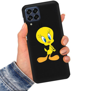 Etui Matowe Czarne do SAMSUNG M53 5G Wiosna Wzory