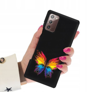 Etui Matowe Czarne do SAMSUNG NOTE 20 Case Wzory