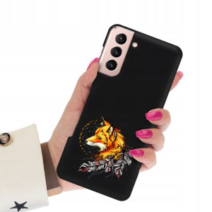 Etui Matowe Czarne do SAMSUNG S21 5G Case Wzory