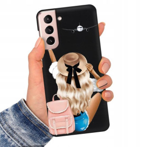Etui Matowe Czarne do SAMSUNG S21 5G Serial Wzory