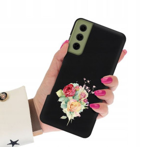 Etui Matowe Czarne do SAMSUNG S21 FE Case Wzory