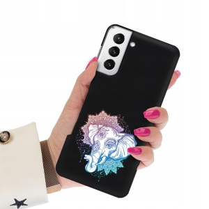 Etui Matowe Czarne do SAMSUNG S21 PLUS Case Wzory