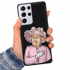 Etui Matowe Czarne do SAMSUNG S21 ULTRA Top Wzory