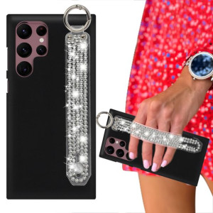 Etui Matowe Czarne do SAMSUNG S22 ULTRA Cyrkonie