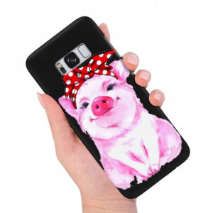 Etui MATOWE Czarne do SAMSUNG S8 Modne Top Wzory