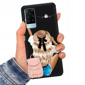 Etui Matowe Czarne do VIVO X60 Serialowe Top Wzory