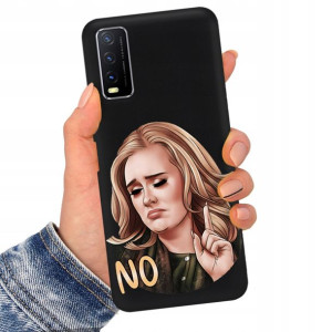 Etui Matowe Czarne do VIVO Y11s Serialowe Wzory