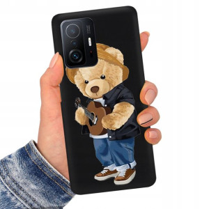 Etui Matowe Czarne do XIAOMI 11T 5G Serial Wzory