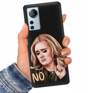 Etui Matowe Czarne do XIAOMI 12 LITE Serial Wzory