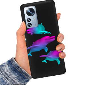 Etui Matowe Czarne do XIAOMI 12 PRO 5G Art Wzory