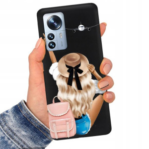 Etui Matowe Czarne do XIAOMI 12 PRO 5G Top Wzory