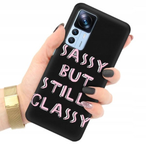 Etui Matowe Czarne do XIAOMI 12T PRO Modne Wzory