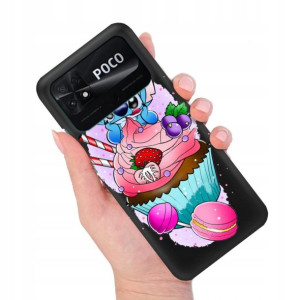 Etui MATOWE Czarne do XIAOMI POCO C40 Modne Wzory