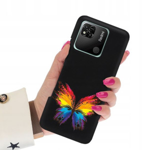Etui Matowe Czarne do XIAOMI REDMI 10A Case Wzory