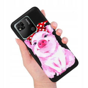Etui MATOWE Czarne do XIAOMI REDMI 10A Modne Wzory