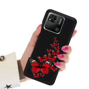 Etui Matowe Czarne do XIAOMI REDMI 10A Top Wzory