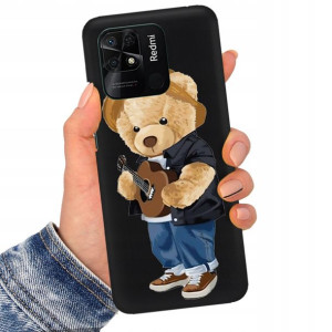 Etui Matowe Czarne do XIAOMI REDMI 10C 4G Wzory
