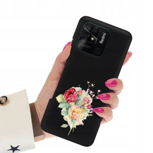 Etui Matowe Czarne do XIAOMI REDMI 10C 4G Wzory