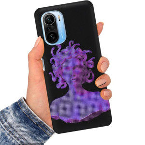 Etui Matowe Czarne do XIAOMI REDMI K40 Art Wzory