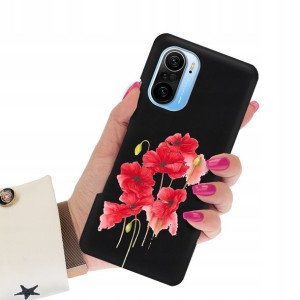 Etui Matowe Czarne do XIAOMI REDMI K40 Top Wzory