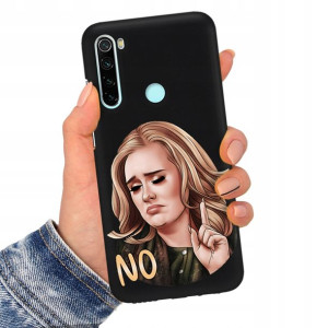 Etui Matowe Czarne do XIAOMI REDMI NOTE 8 Wzory
