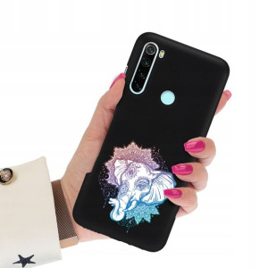 Etui Matowe Czarne do XIAOMI REDMI NOTE 8 Wzory