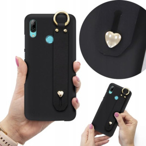 Etui Matowe Czarne Pasek do HUAWEI P SMART 2019