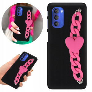 Etui Matowe Czarne Top do MOTOROLA G51 5G Blink 09