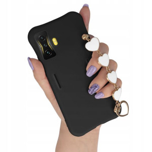 Etui Matowe Czarne Łańcuszek do XIAOMI POCO F4 GT